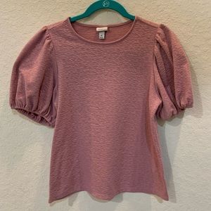 Blush puffed sleeved top, A New Day, women’s size XS